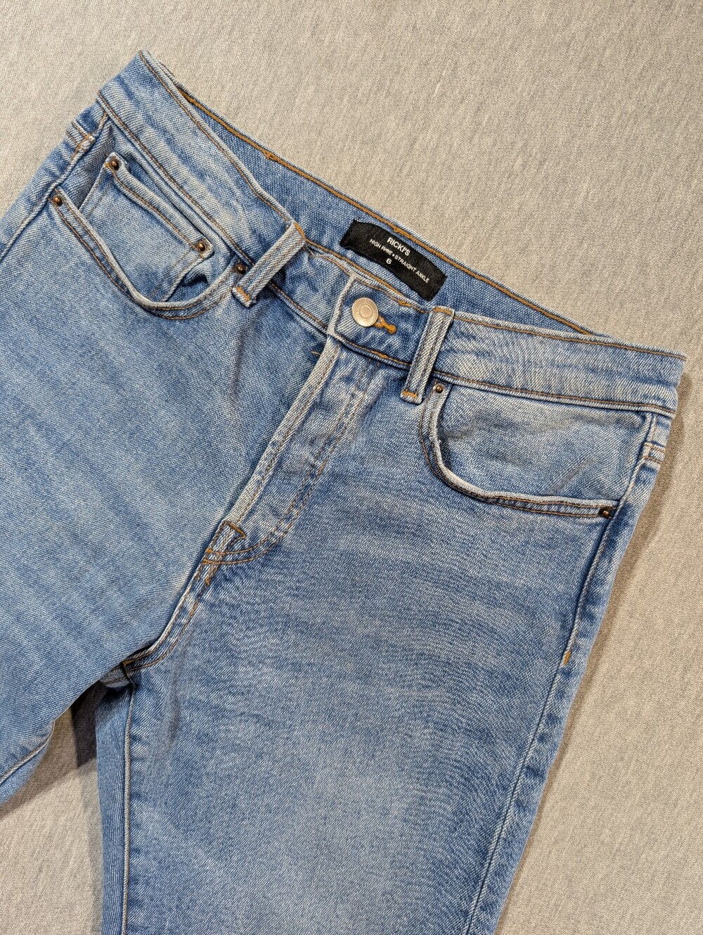 Ricki's High Rise Straight Ankle Jeans Women's 6 Blue